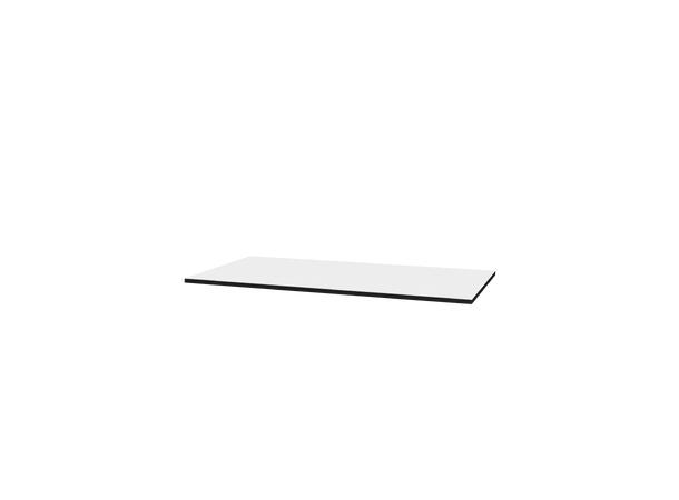 Benkeplate tosidig HPL 180 180x46cm hvit matt og blank