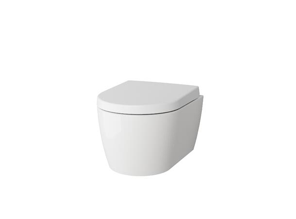 Toalett vegg AIDA kompakt 48,5x36x33cm porselen hvit