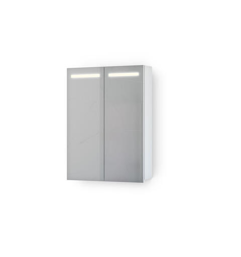 Speilskap IDA 60 60x80x15cm led-lys stikk hvit matt lakk