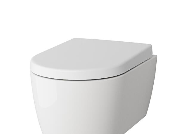 Toalettsete AIDA standard soft close lokk hvit
