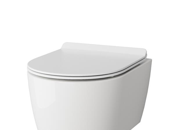 Toalettsete AIDA kompakt slim soft close lokk hvit