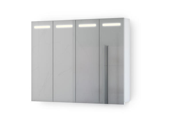 Speilskap IDA 100 100x80x15cm led-lys stikk hvit matt lakk