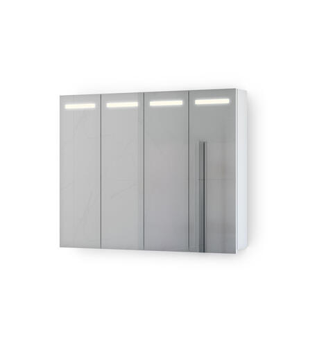Speilskap IDA 100 100x80x15cm led-lys stikk hvit matt lakk
