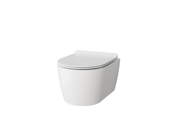 Toalett vegg AIDA kompakt slim sete soft close hvit