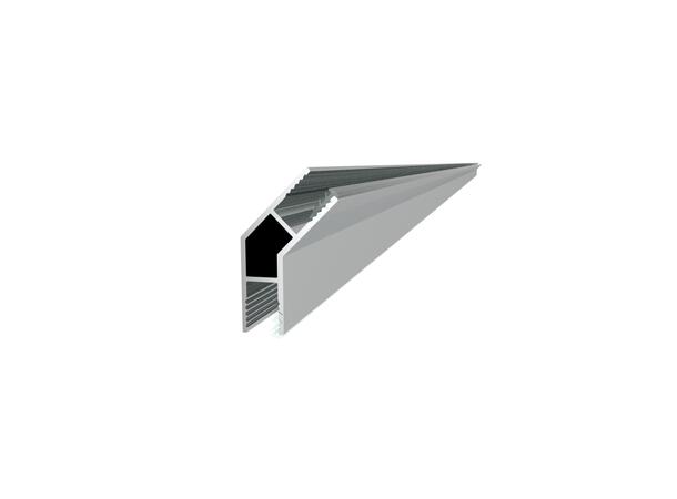 Hjørneprofil glassfelt LIAM 135° 192,7cm 6mm sølv