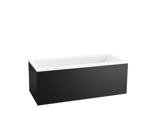Badekarpakke med panel KVADRAT DUO 180 180x75x62cm (front&ende) sort matt/hvit