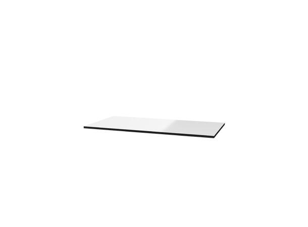 Benkeplate tosidig HPL 140 140x46cm hvit matt og blank