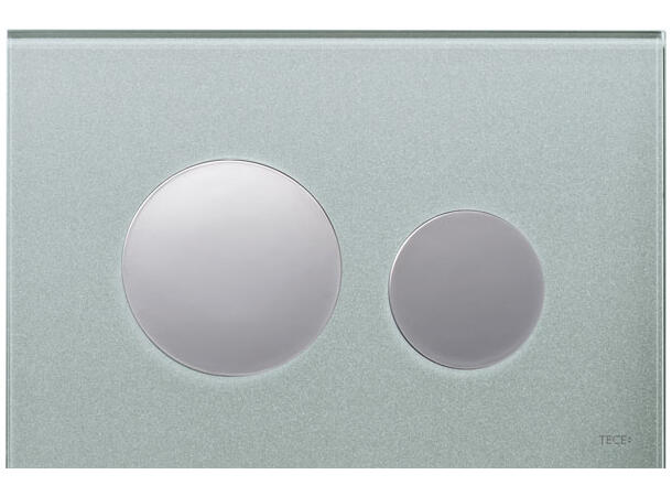 Betjeningsplate toalett TECEloop grått glass/krom knapper
