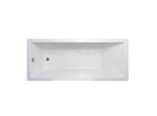 Badekarpakke med panel KVADRAT 170 170x70x62cm (front&ende) hvit